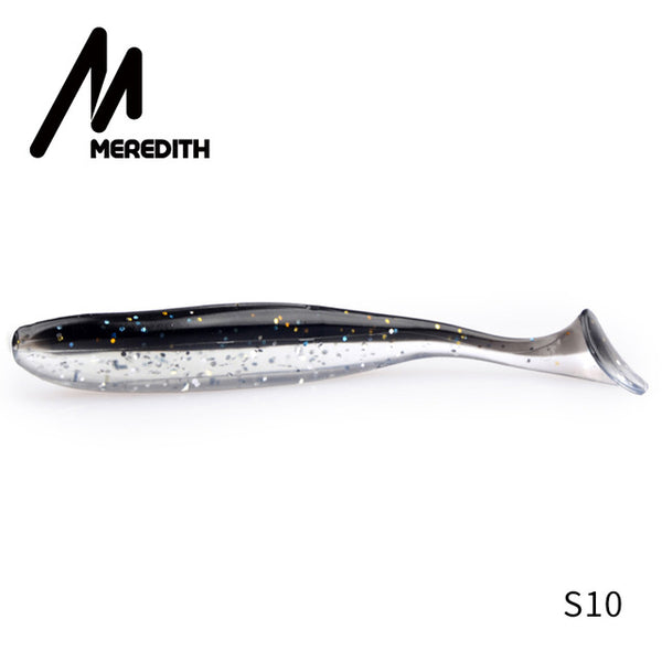 MEREDITH Easy Shiner Soft Lures 50mm 75mm 100mm 130mm Baits Fishing Lure Leurre Shad Double Color Silicone Bait T Tail Wobblers