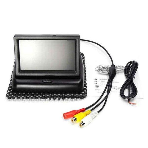 4.3 inch HD Foldable Car Rear View Monitor Reversing LCD TFT Display with Night Vision Backup Rearview Camera for Vehicle - HuntPost Marketplace