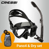 Cressi PANO4 + DRY Snorkeling Set Silicone Skirt Four-Lens Panoramic Scuba Diving Mask Dry Snorkel  for Adults - HuntPost Marketplace