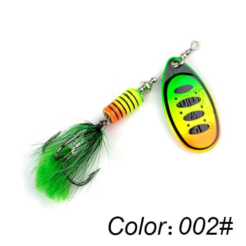 FTK 1pc Spinner Bait 7.5g 12g 17.5g Hard Spoon Bass Lures Metal Fishing Lure With Feather Treble Hooks For Pike Fishing - HuntPost Marketplace