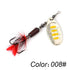 FTK 1pc Spinner Bait 7.5g 12g 17.5g Hard Spoon Bass Lures Metal Fishing Lure With Feather Treble Hooks For Pike Fishing - HuntPost Marketplace