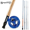 Sougayilang 2.7M/8.86ft Light Weight Ultra Portable Fly Fishing Rod And Reel Carbon Fly Fishing Rod and Fly Reel Combo Tackles