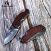 5.9" 55-56HRC Knives Folding Knife Jackknife Camping Hunting Tactical Survival Knives Wood Handle Outdoor Pocket EDC Tools