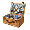 Wicker Basket Wicker Camping Picnic Basket Outdoor Willow Picnic Baskets Handmade Picnic Basket Set for 4Persons Picnic Party - HuntPost Marketplace