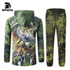 SPATA New BASS Fishing Clothes Anti UV Sun Protection Long Sleeve t Shirt men Camouflage Pants Fishing Jacket Set Shirt Clothing