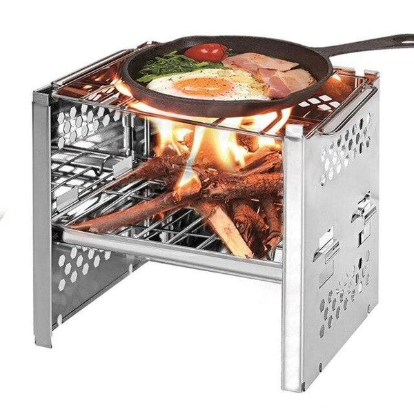 Mini Barbecue Net Portable Folding Firewood Charcoal Stove BBQ Grill Camping Cooking Tool Charcoal - HuntPost Marketplace