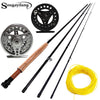 Sougayialng #5/6 Fly Fishing Rod Set 2.7M Fly Rod and Fly Reel Combo with Fishing Lure Line Box Set Fishing Rod Tackle Pesca