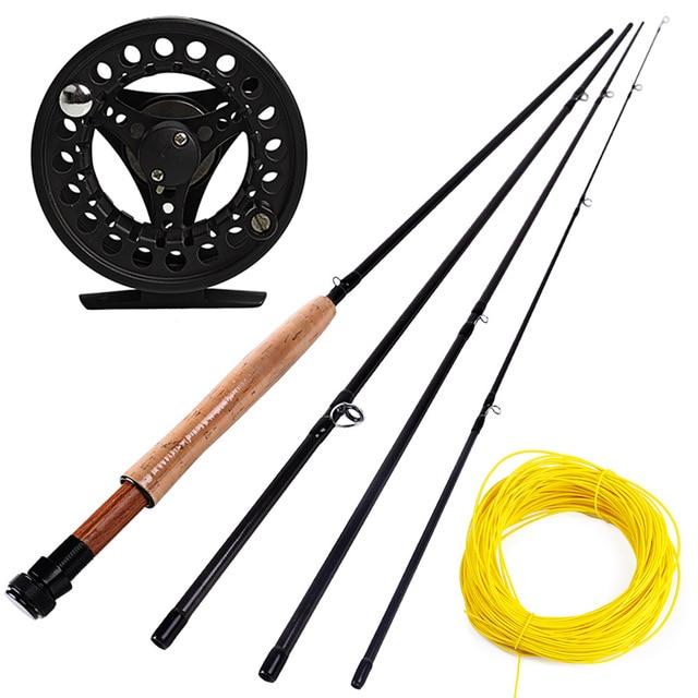 Sougayialng #5/6 Fly Fishing Rod Set 2.7M Fly Rod and Fly Reel Combo with Fishing Lure Line Box Set Fishing Rod Tackle Pesca