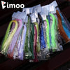 Bimoo 4 Packs Twisted Flashabou Holographic Tinsel Fly Fishing Tying Crystal Flash for Jig Hook Lure Making Material