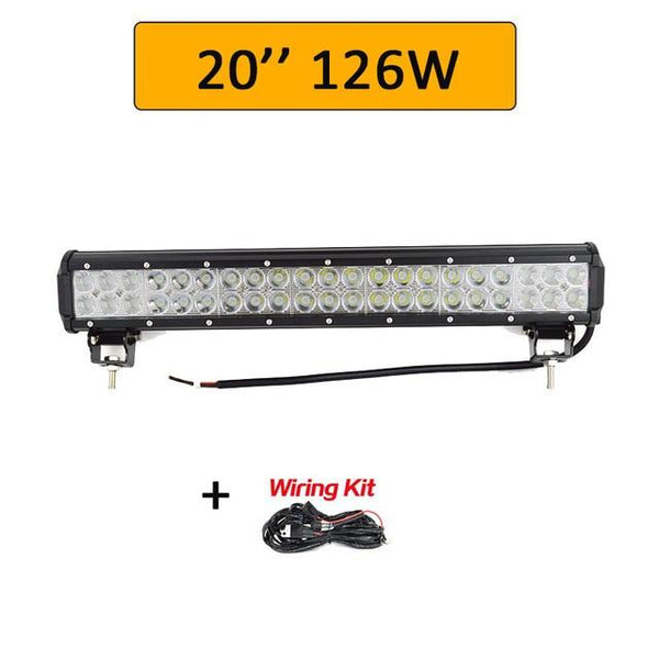 Auxtings 12'' 22'' 20inch 12V 24V offroad led light bar Spot Flood Combo 20'' 126W led Work Light for Jeep Car 4WD Truck SUV ATV - HuntPost Marketplace