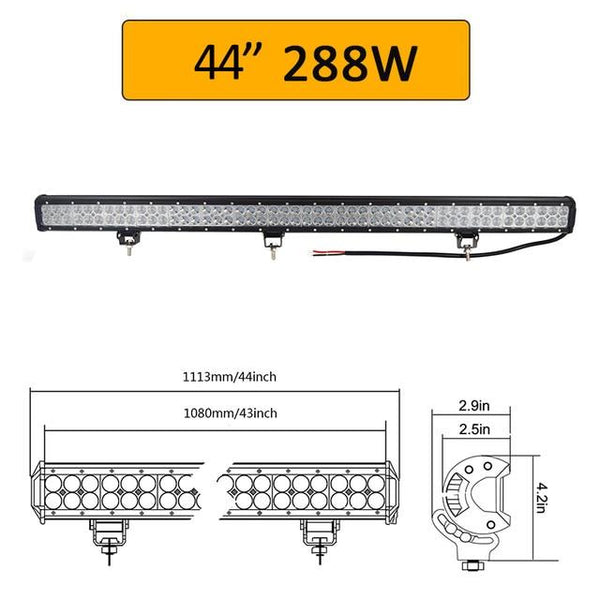 Auxtings 12'' 22'' 20inch 12V 24V offroad led light bar Spot Flood Combo 20'' 126W led Work Light for Jeep Car 4WD Truck SUV ATV - HuntPost Marketplace