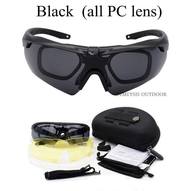 tactical military goggles Outdoor Sport Tactical Glasses w/ Myopia Frame Professional Polarized
