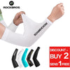 ROCKBROS Cycling Ice Fabric Running Camping Arm Warmers Basketball Sleeve Arm Sleeve Outdoor Sports Sleeves Summer Safety Gear