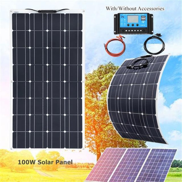 Xinpuguang Brand 100 W flexible solar panel kit 100 watt 120w for Home,Yacht, RV,Caravan, Cabin, Boat and 12v Battery Charger - HuntPost Marketplace