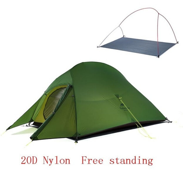 20d vs 210t tent Naturehike Cloud Up 2 Ultralight Tent Outdoor Hiking 20D/210T Fabric Camping Tents For 2 Person With free Mat NH17T001-T