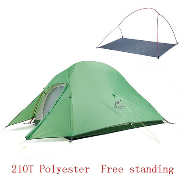 20d vs 210t tent Naturehike Cloud Up 2 Ultralight Tent Outdoor Hiking 20D/210T Fabric Camping Tents For 2 Person With free Mat NH17T001-T