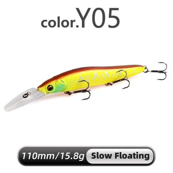 MEREDITH Minnow Wobbler Fishing Lures 110mm Artificial Hard Bait Depth 0-3m Jerkbait Bass Pike Baits Slow Sinking or Flaoting - HuntPost Marketplace