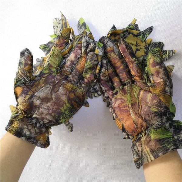 Laser cutting Maple leaves Bionic Camouflage Shooting Hunting thin Gloves 1 pair Lightweight and breathable gloves - HuntPost Marketplace