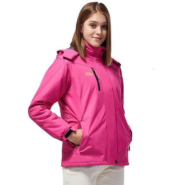 Outdoor Thicken Couple Waterproof Charge Clothes Polyester Plus Velvet Warm Windproof Hiking Camping Climbing Men And Women Coat - HuntPost Marketplace