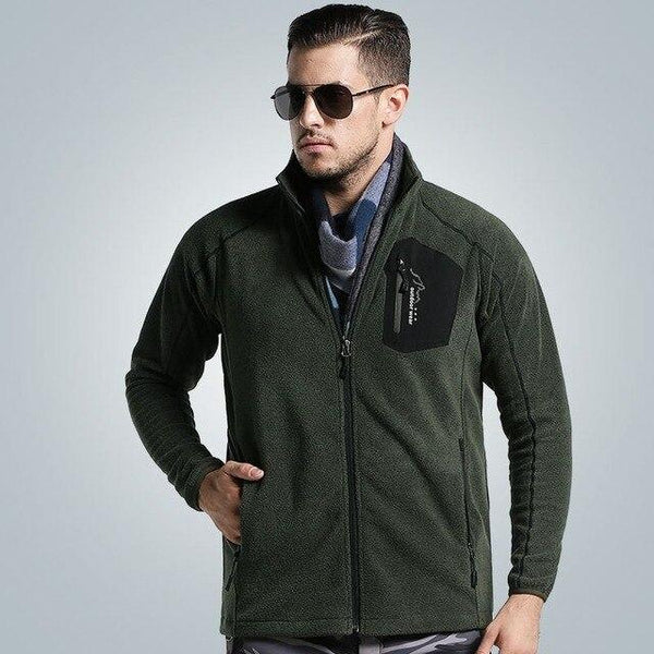 Men Women Outdoor Sports Thin Cardigan Warm Fleece Jacket Hiking Riding Windproof Thermal Coat Military Clothes Outerwear Liner - HuntPost Marketplace