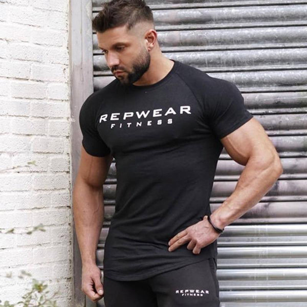 2019 New summer shirt cotton gym fitness men t-shirt brand clothing Sports t shirt male print short sleeve Running t shirt - HuntPost Marketplace