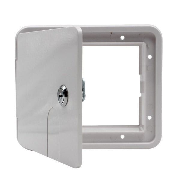 White Square Electric Cable Hatch Access Door for Marine Boat RV Camper, with 2 Keys - HuntPost Marketplace