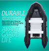 CANDO Boat 1.2MM Thick Assault Boat Fishing Black Inflatable Boat Beach Kayak Boats Stable Canoes Durable Shallow Water Yacht