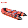 Cando Inflatable Boats Clip Net Fishing Boat Rowing Boat Ship 1-9 Person With Wooden Slats Bottom For Drifting Surfing Sandbeach