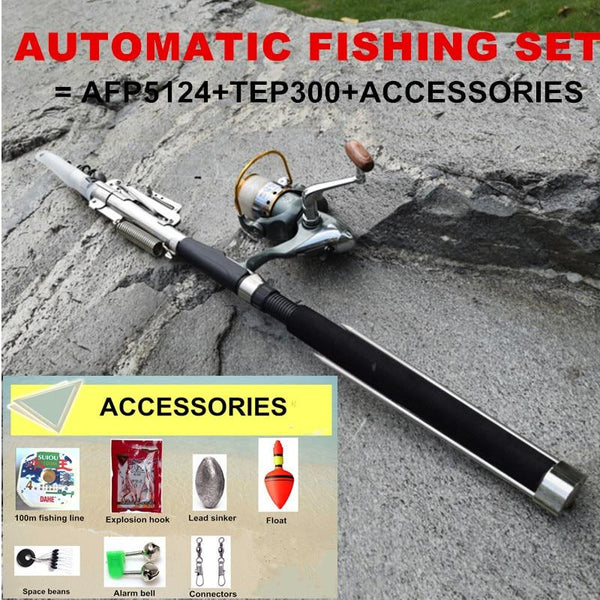2.1 & 2.4 & 2.7 & 3.0m Automatic Spinning Fly Fishing Rod Combo Set Po