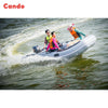 CANDO Inflatable Boat 4 To 6 People Assault Boat Hard Bottom High-speed Boat Small Yacht Fishing Ship Top Quality Upgraded Speed