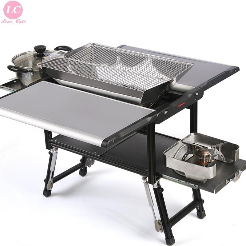 BBQ Grills Outdoor Folding Multi-purpose Charcoal Barbecue Grill 5-7 P ...