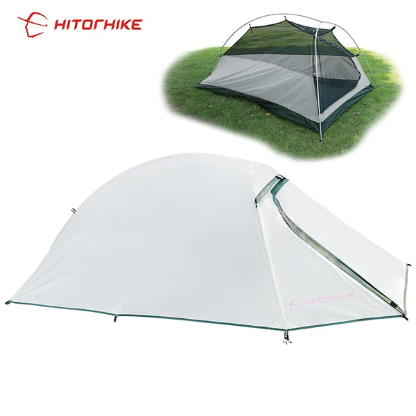 Hitorhike Tent 1500g Silicon Coating l Ultralight 3 Seasons UV-resistan 1 Person Camping Hiking Tent Easy Tent  Carry Bag Travel