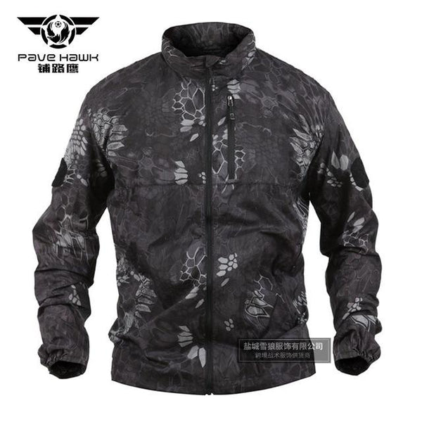 Men Summer Camouflage Outdoors Skin Thin Clothes Windbreaker Tactical Quick-Dry Climbing Camping Anti-UV Sunscreen Jacket - HuntPost Marketplace