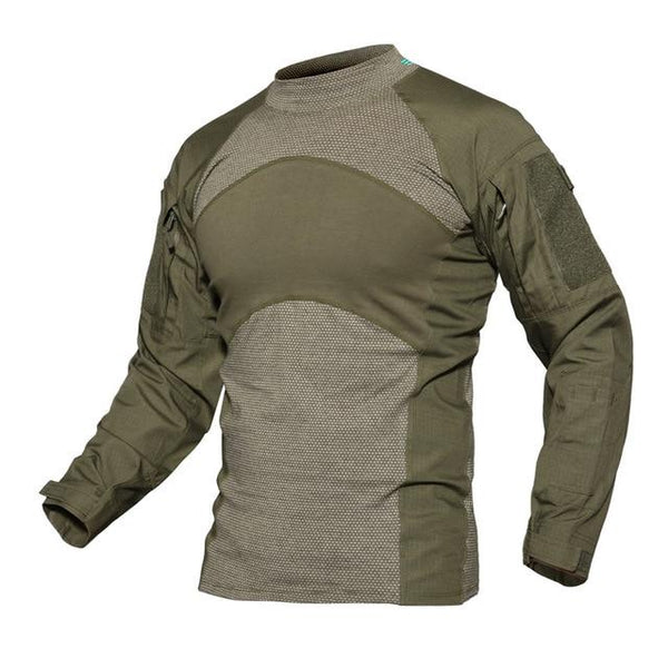 WOLFONROAD Men Army Green Rip-stop Tactical T Shirts Long Sleeve Camouflage Hiking T-Shirt Autumn Hunting Paintball Clothing - HuntPost Marketplace
