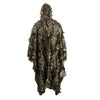 New Lifelike 3D Leaves Camouflage Poncho Cloak Stealth Suits Outdoor Woodland CS Game Clothing for Shooting Birdwatching Set