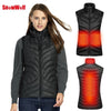SNOWWOLF 2019 Women Outdoor Fishing Clothing USB Infrared Heated Vest Jacket Winter Carbon Fiber Electric Thermal  Waistcoat