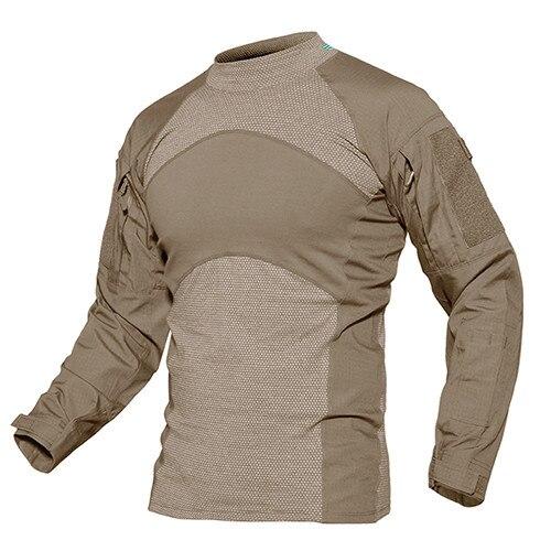 WOLFONROAD Men Army Green Rip-stop Tactical T Shirts Long Sleeve Camouflage Hiking T-Shirt Autumn Hunting Paintball Clothing - HuntPost Marketplace