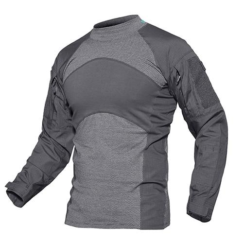 WOLFONROAD Men Army Green Rip-stop Tactical T Shirts Long Sleeve Camouflage Hiking T-Shirt Autumn Hunting Paintball Clothing - HuntPost Marketplace